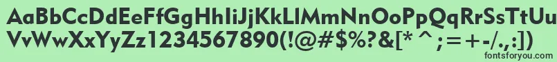 フォントGeo415k – 緑の背景に黒い文字