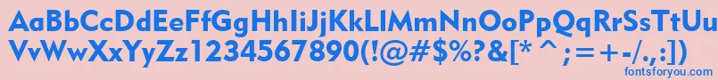 Geo415k Font – Blue Fonts on Pink Background