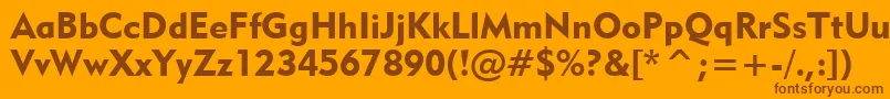 Geo415k Font – Brown Fonts on Orange Background