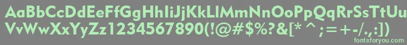 Geo415k Font – Green Fonts on Gray Background