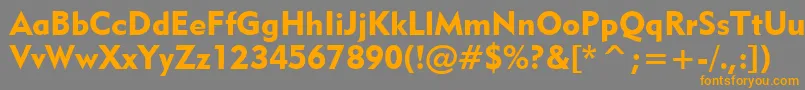 Geo415k Font – Orange Fonts on Gray Background