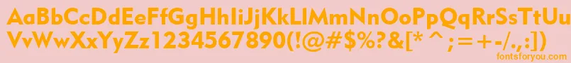 Geo415k Font – Orange Fonts on Pink Background