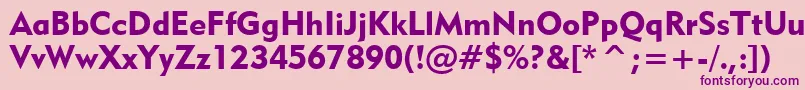 Geo415k Font – Purple Fonts on Pink Background