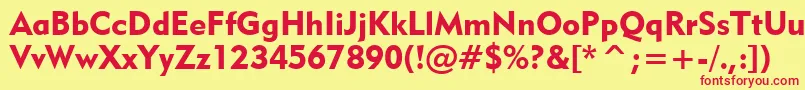 Geo415k Font – Red Fonts on Yellow Background