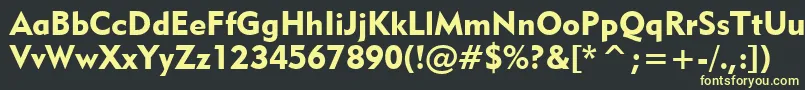 Geo415k Font – Yellow Fonts on Black Background