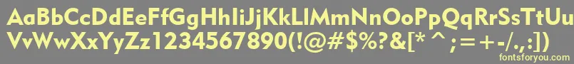 Geo415k Font – Yellow Fonts on Gray Background