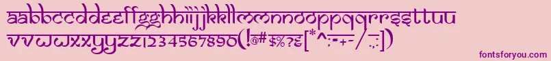 Saman Font – Purple Fonts on Pink Background