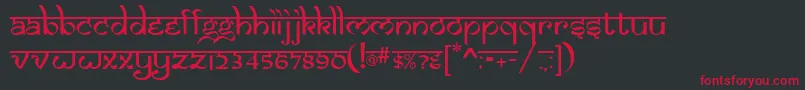 Saman Font – Red Fonts on Black Background