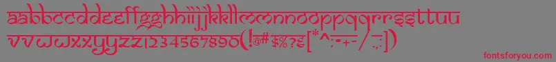 Saman Font – Red Fonts on Gray Background