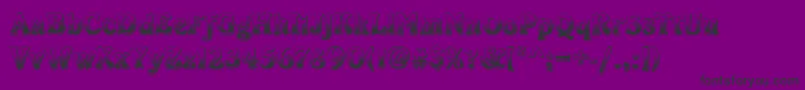 フォントCayenneRegular – 紫の背景に黒い文字