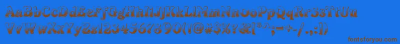 CayenneRegular Font – Brown Fonts on Blue Background