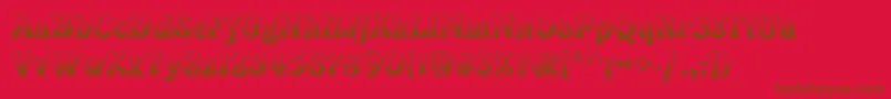 Czcionka CayenneRegular – brązowe czcionki na czerwonym tle