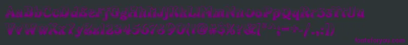 CayenneRegular-fontti – violetit fontit mustalla taustalla