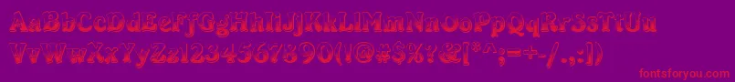 CayenneRegular Font – Red Fonts on Purple Background