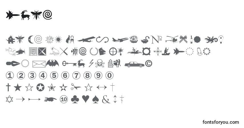 Шрифт Swan – алфавит, цифры, специальные символы