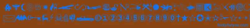 Swan Font – Blue Fonts on Brown Background