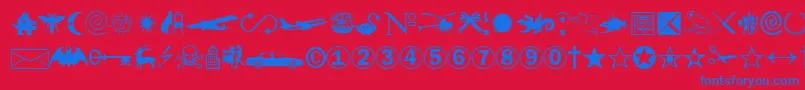 Swan Font – Blue Fonts on Red Background