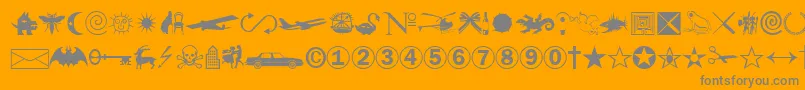 Swan Font – Gray Fonts on Orange Background