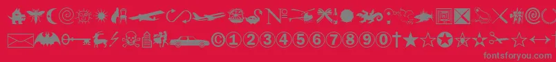 fuente Swan – Fuentes Grises Sobre Fondo Rojo
