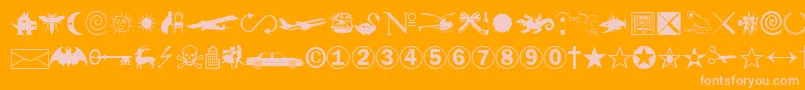 Swan Font – Pink Fonts on Orange Background