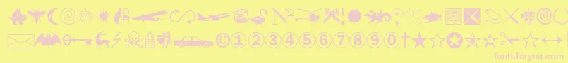 Swan Font – Pink Fonts on Yellow Background