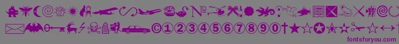 Swan-fontti – violetit fontit harmaalla taustalla