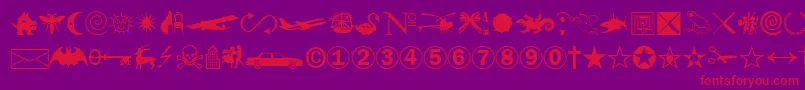 Swan Font – Red Fonts on Purple Background