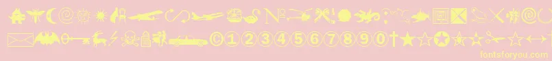 Swan Font – Yellow Fonts on Pink Background