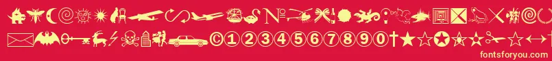 Шрифт Swan – жёлтые шрифты на красном фоне