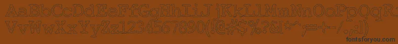 ElectricHermesAoe Font – Black Fonts on Brown Background