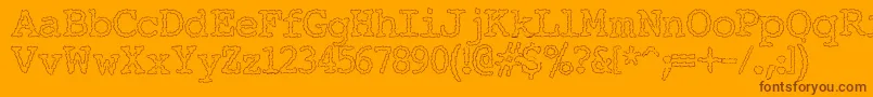 ElectricHermesAoe Font – Brown Fonts on Orange Background