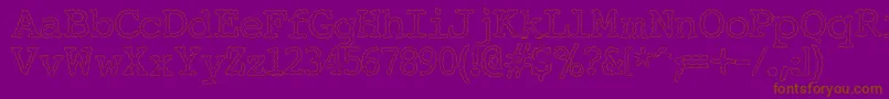 ElectricHermesAoe-Schriftart – Braune Schriften auf violettem Hintergrund