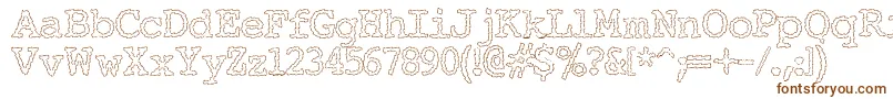 Шрифт ElectricHermesAoe – коричневые шрифты на белом фоне