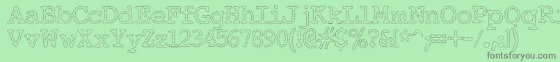 ElectricHermesAoe Font – Gray Fonts on Green Background