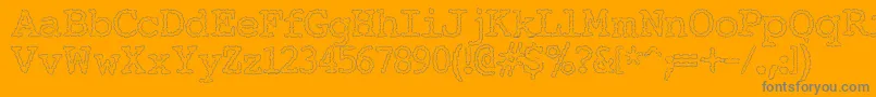 ElectricHermesAoe Font – Gray Fonts on Orange Background