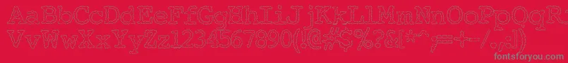 ElectricHermesAoe Font – Gray Fonts on Red Background