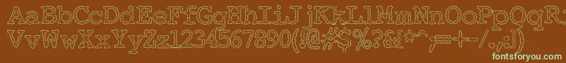 ElectricHermesAoe Font – Green Fonts on Brown Background