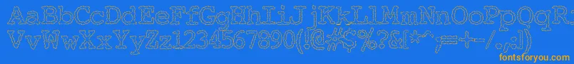 ElectricHermesAoe Font – Orange Fonts on Blue Background