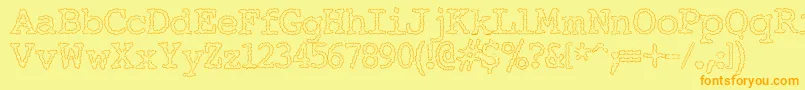 ElectricHermesAoe Font – Orange Fonts on Yellow Background