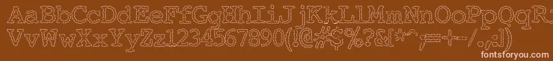 ElectricHermesAoe Font – Pink Fonts on Brown Background