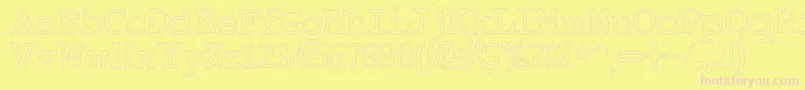 ElectricHermesAoe-fontti – vaaleanpunaiset fontit keltaisella taustalla