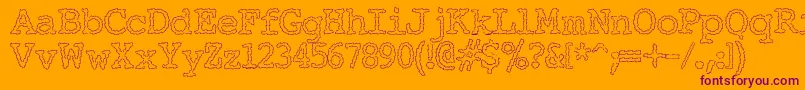 ElectricHermesAoe-Schriftart – Violette Schriften auf orangefarbenem Hintergrund