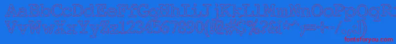 ElectricHermesAoe Font – Red Fonts on Blue Background