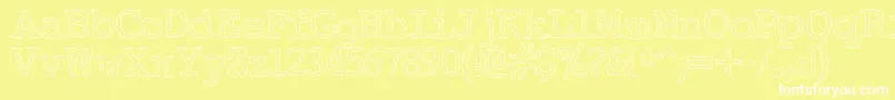 ElectricHermesAoe Font – White Fonts on Yellow Background