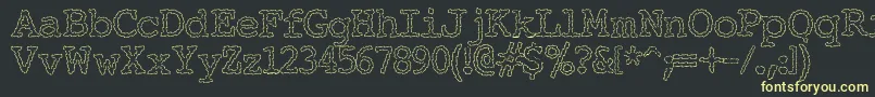 ElectricHermesAoe-Schriftart – Gelbe Schriften auf schwarzem Hintergrund