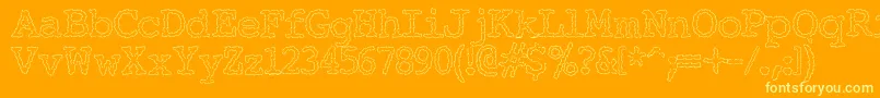 ElectricHermesAoe Font – Yellow Fonts on Orange Background