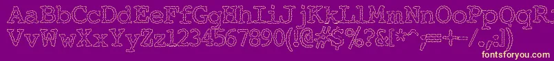 ElectricHermesAoe Font – Yellow Fonts on Purple Background