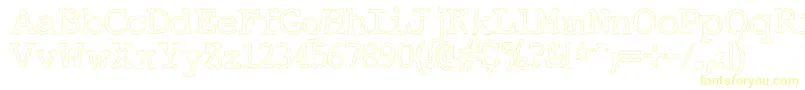 ElectricHermesAoe Font – Yellow Fonts on White Background