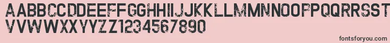 TwofoldUncompleteDesign Font – Black Fonts on Pink Background