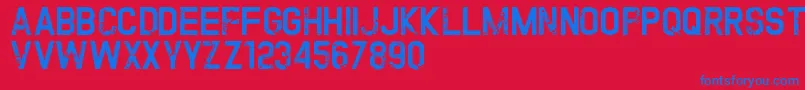 TwofoldUncompleteDesign Font – Blue Fonts on Red Background